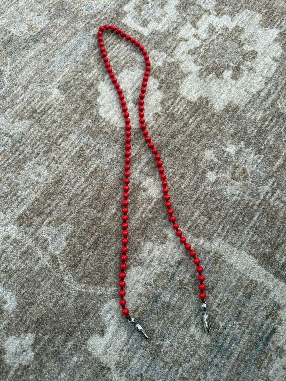 OSSA New York Red Beaded Phone Crossbody Strap